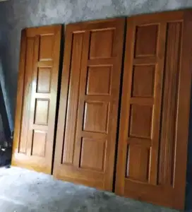 pintu kamar kayu jati simpel elegan