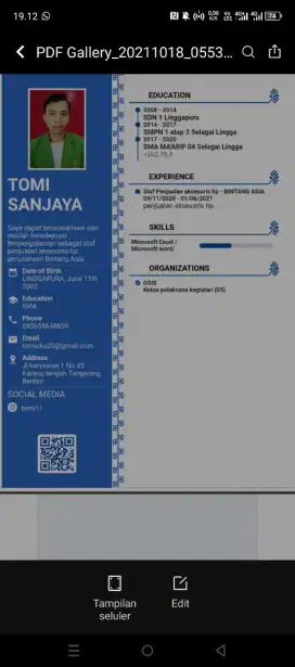 usia 22 lulus SMA cari pekerjaan