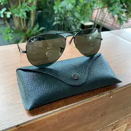 kacamata Ray-Ban full hitam sz 58