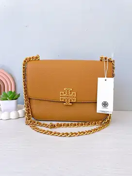 The Tory Burch Britten Medium Adjustable Shoulder Bag Tiramisu