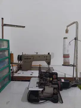 Jual 1 paket Mesin jahit Brother dan mesin obras Singer