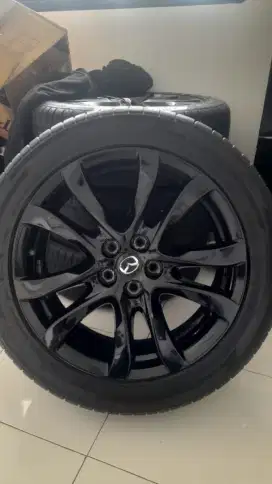 Velg ring 19 oem mazda, repaint hitam dengan ban