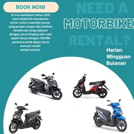 Rental motor bulanan peluang untk driver online siap bantu salam1aspal