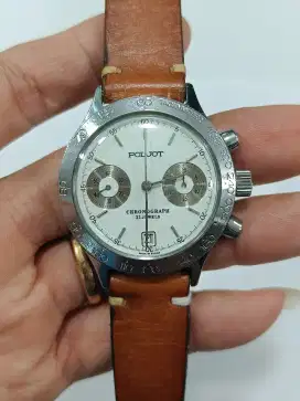 Vintage poljot flight chronograph 3133 original bekas bagus normal