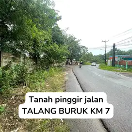 dijual tanah pinggir jalan talang buruk km 7