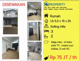 DISEWAKAN Rumah rolling hills tanjung bunga dkt trans mall