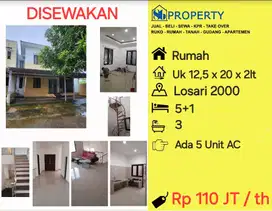 DISEWAKAN Rumah cantik losari 2000 lengkap AC dkt dian harapan