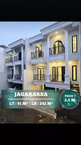 TownHouse Mewah 3 lantai di Jagakarsa,Jakarta Selatan
