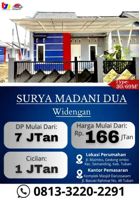 DI JUAL RUMAH SUBSIDI SURYA MADANI DUA