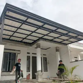 Kanopi atap alderon singgle layer lengkap list profil talang air
