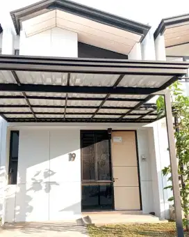 Kanopi atap alderon singgle layer + talang air modern