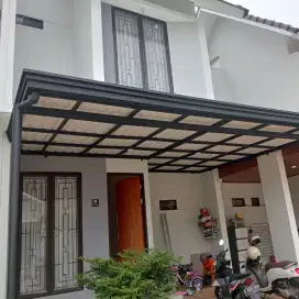 Kanopi atap alderon single layer + talang air modern