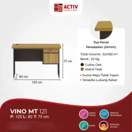 ACTIV MEJA KANTOR / MEJA KERJA / MEJA TULIS Vino MT 121