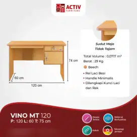 MEJA KANTOR MEJA KERJA MEJA TULIS ACTIV VINO MT 120