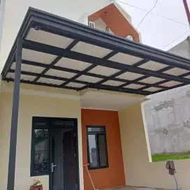 Kanopi atap alderon rs + talang air modern
