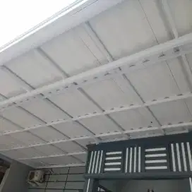 Kanopi atap alderon single layer + talang air modern