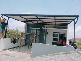 Kanopi atap alderon single layer + talang air modern