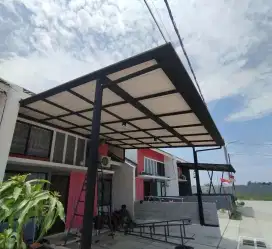 Kanopi atap alderon singgle layer + talang air modern