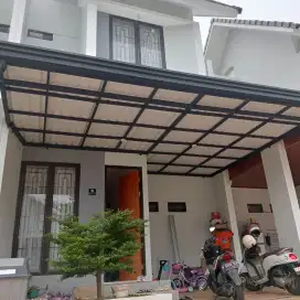 Kanopi atap alderon single layer lengkap list profil talang air modern