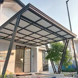 Kanopi atap alderon single layer lengkap list profil talang air modern