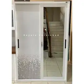 Lemari Pakaian Sliding Besi 2 Pintu