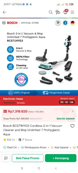 Vacum cleaner 2in1 Bosch