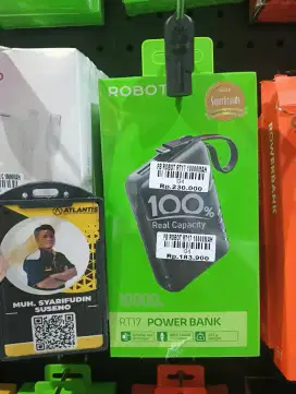 POWER BANK ROBOT RT17 10000 MAH | ATLANTIS DAHSYAT