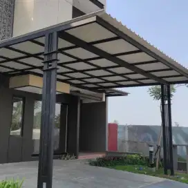 Kanopi atap alderon singgle layer  + talang air modern