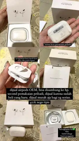 airpods OEM kualitas 100% like ori‼️