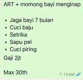 ART PENGASUH BAYI