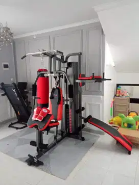 Home gym 3 sisi terbaru ada samsak dan speed ball