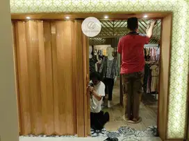 Terima pasang pintu pvc penyekat ruangan / folding door pvc premium