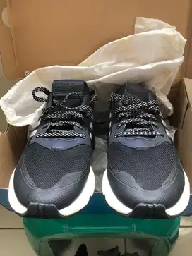 Sepatu ADIDAS Nite Jogger Black Silver Metallic Blue BNIB