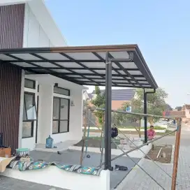 Kanopi atap alderon double layer lengkap list profil talang air modern