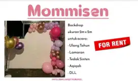 BACKDROP ACARA ULTAH, DISPLAY SESERAHAN, AKIKAH , AKAD DLL