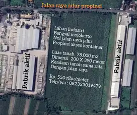 Lahan industri mojokerto dekat exit tool