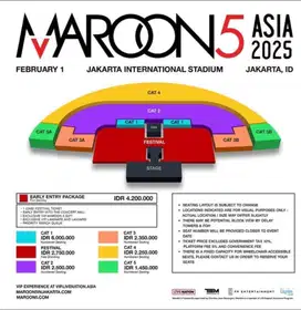 Tiket Fisik Maroon 5