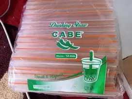 sedotan minuman merk cabe uk.12mm