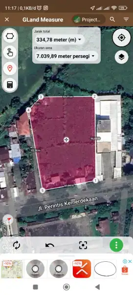 Di jual Tanah poros perintis strategis