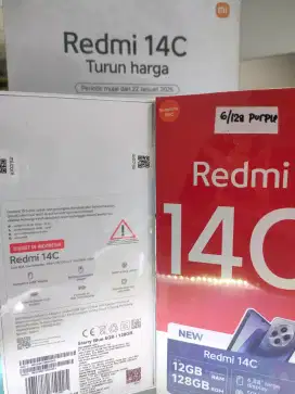 jual new hp xiaomi resmi14c ram 6+128