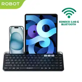 Robot Keyboard Bluetooth Wireless PC Komputer Tablet HP Multi Devices