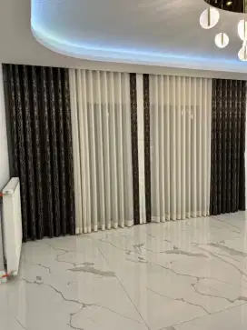Jual tirai jendela gordyn hordeng gorden wallpaper dinding rollblind v