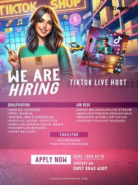 DICARI TALENT HOST LIVE TIKTOK