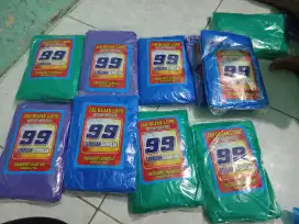 Jas hujan mantel plastik celana dan baju