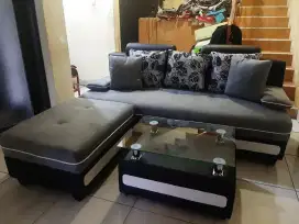 Model sofa L shape warna bisa reques
