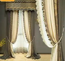 Jual tirai jendela gordyn hordeng gorden wallpaper dinding rollblind v
