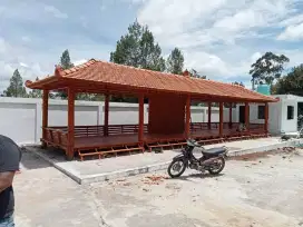 Gazebo panjang mahoni