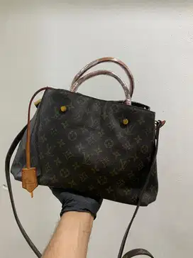 Tas louis vuitton montaigne monogram spain leather matang good quality