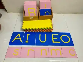 Montessori sand paper letter 1 set