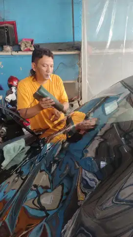 Kaca film murmer cover jok mobil panggilan